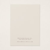 Carte d'affichage minimale Beige & Terracotta (Dos)