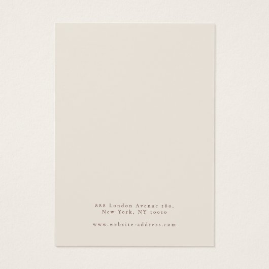 Carte d'affichage minimale Beige & Terracotta (Dos)