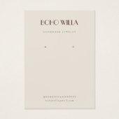 Carte d'affichage minimale Beige & Terracotta (Devant)