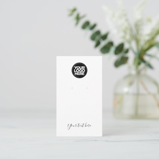 Carte d'affichage minimale du logo de script moder (Debout devant)