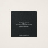 Carte d'affichage minimaliste Abstrait pour bijoux (Dos)