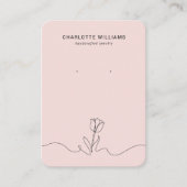 Carte d'affichage minimaliste en Tulipe rose (Devant)