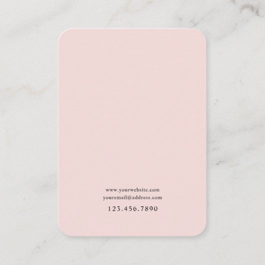 Carte d'affichage minimaliste en Tulipe rose (Dos)