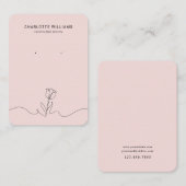 Carte d'affichage minimaliste en Tulipe rose (Devant / Derrière)