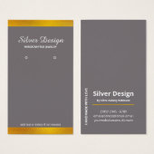 Carte d'affichage minimaliste Faux Gold Foil (Devant & derrière)