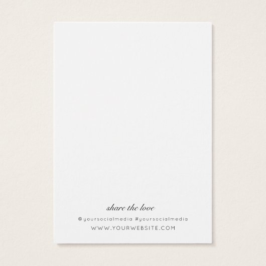 Carte d'affichage minimaliste moderne (Dos)