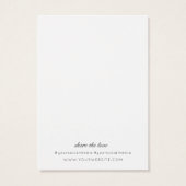 Carte d'affichage minimaliste moderne (Dos)