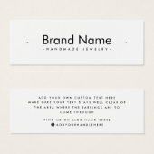 Carte d'affichage minimaliste moderne (Devant & derrière)