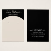 Carte d'affichage minimaliste moderne bijoux (Devant & derrière)