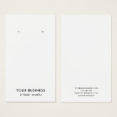 Carte d'affichage minimaliste moderne Black White  (Devant & derrière)