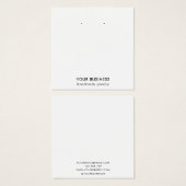 Carte d'affichage minimaliste moderne Black White  (Devant & derrière)