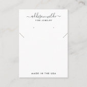 Carte d'affichage minimaliste moderne de collier d (Devant)