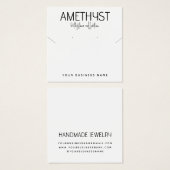 Carte d'affichage minimaliste moderne pour bijoux (Devant & derrière)