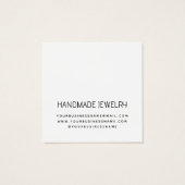 Carte d'affichage minimaliste moderne pour bijoux (Dos)