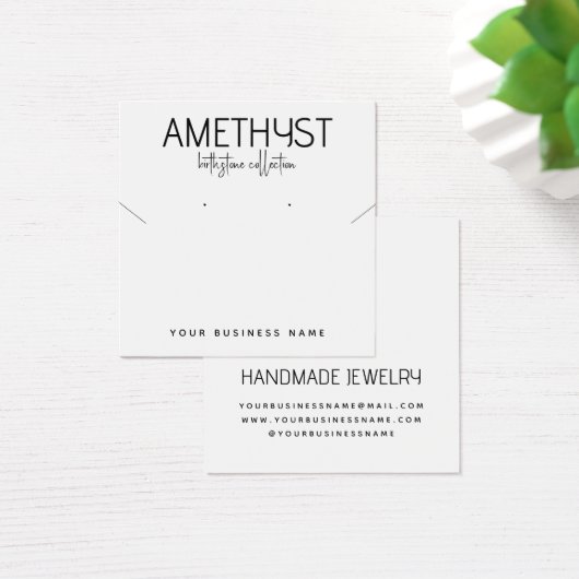 Carte d'affichage minimaliste moderne pour bijoux (Bureau)