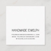 Carte d'affichage minimaliste moderne pour bijoux  (Dos)