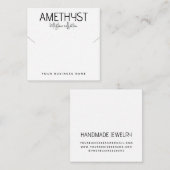 Carte d'affichage minimaliste moderne pour bijoux  (Devant / Derrière)