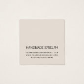 Carte d'affichage minimaliste moderne pour bijoux  (Dos)