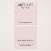 Carte d'affichage minimaliste moderne pour bijoux (Devant & derrière)