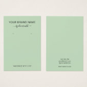 Carte d'affichage minimaliste moderne pour bijoux  (Devant & derrière)