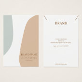 Carte d'affichage minimaliste Pastel Bijoux (Devant & derrière)