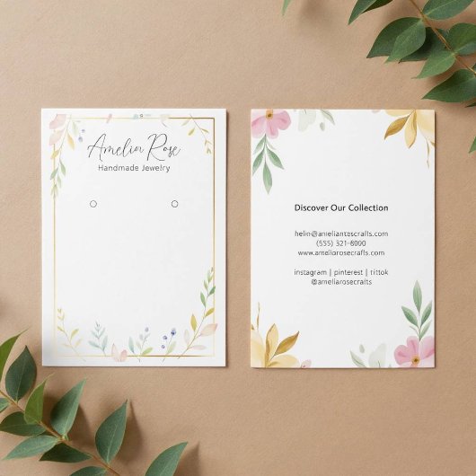 Carte d'affichage minimaliste Pastel Floral