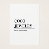 Carte d'affichage minimaliste pour bijoux à oreill (Devant)