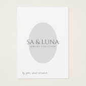 Carte d'affichage minimaliste pour bijoux à oreill (Devant)