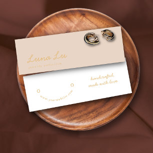 Carte d'affichage minimaliste pour bijoux à oreill