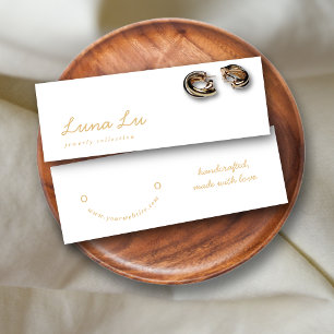 Carte d'affichage minimaliste pour bijoux à oreill
