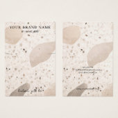 Carte d'affichage minimaliste pour bijoux Boho (Devant & derrière)