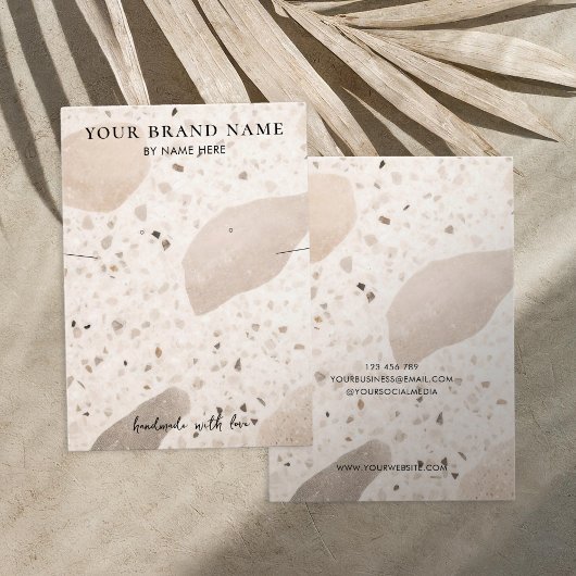 Carte d'affichage minimaliste pour bijoux Boho