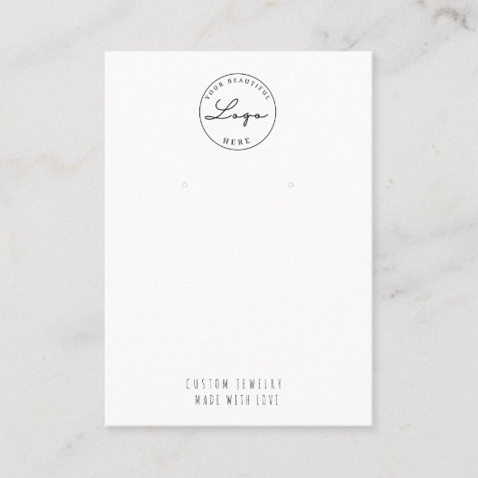 Carte d'affichage minimaliste pour bijoux de luxe (Devant)