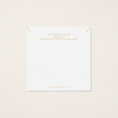 Carte d'affichage minimaliste pour bijoux en colli (Dos)