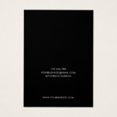 Carte d'affichage minimaliste pour bijoux noirs (Dos)