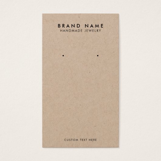 Carte d'affichage minimaliste Rustique Kraft (Devant)