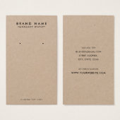 Carte d'affichage minimaliste Rustique Kraft (Devant & derrière)