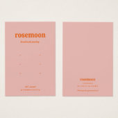 Carte d'affichage Modèle rose orange (Devant & derrière)