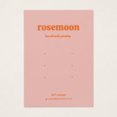 Carte d'affichage Modèle rose orange (Devant)