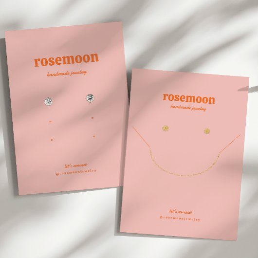 Carte d'affichage Modèle rose orange