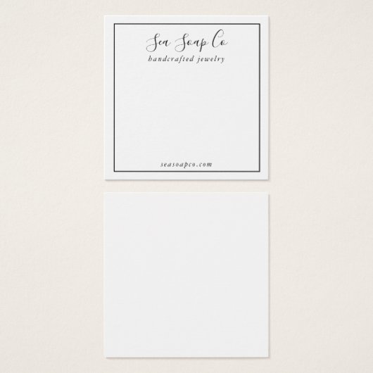 Carte d'affichage moderne (Devant & derrière)