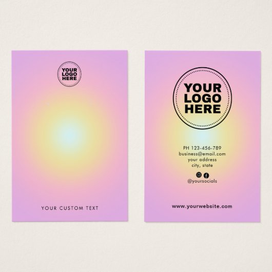 Carte d'affichage moderne (Devant & derrière)