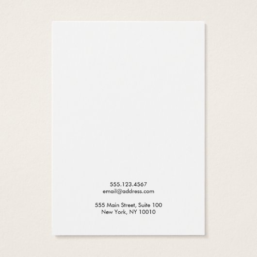 Carte d'affichage moderne à bordure noire blanche (Dos)