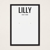 Carte d'affichage moderne à bordure noire blanche (Devant)