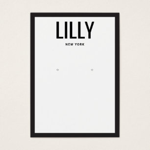 Carte d'affichage moderne à bordure noire blanche