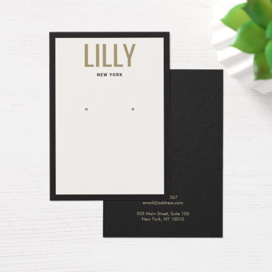 Carte d'affichage moderne à bordure noire en ivoir (Bureau)