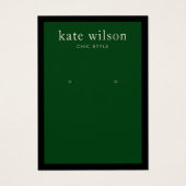 Carte d'affichage moderne à bordure noire verte (Devant)