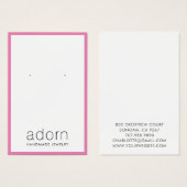 Carte d'affichage moderne à bordure rose chaud (Devant & derrière)