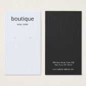 Carte d'affichage moderne à longue oreille bleu pâ (Devant & derrière)