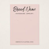 Carte d'affichage moderne à oreille rose pâle (Devant)